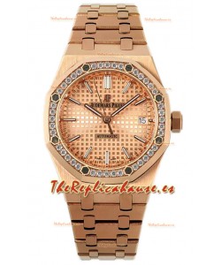 Audemars Piguet Royal Oak 37MM Reloj Caja Escarchada en Movimiento 3120 - Réplica Espejo 1:1