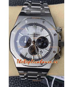 Audemars Piguet Royal Oak Chronograph Dial Blanco Correa Acero Reloj Réplica Suiza