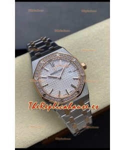 Audemars Piguet Royal Oak 33MM Caja Dos Tonos Dial Blanco Reloj Réplica Espejo 1:1