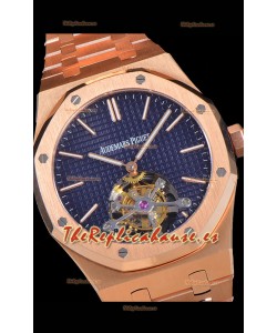 Audemars Piguet Royal Oak Tourbillon Dial Azul 41mm en Caja de Oro Rosado 904L