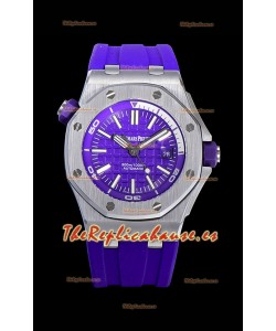 Audemars Piguet Royal Oak Reloj Réplica Suizo de Buzo Dial Azul Oscuro de Acero 904L 1:1 Movimiento Calidad 3120