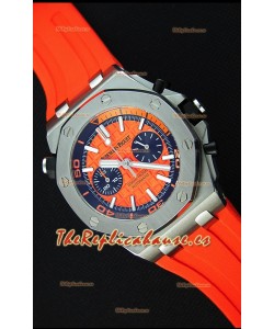 Audemars Piguet Royal Oak Offshore Reloj Réplica Cronógrafo de Cuarzo Suizo estilo Buzo en color Naranja
