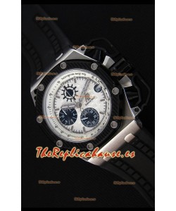 Audemars Piguet Royal Oak Reloj Réplica Cronógrafo de Cuarzo Suizo Survivor, Dial Blanco