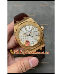 Audemars Piguet Royal Oak 15510 50 Anniversario 41MM Dial Blanco Oro Rosado Rose 41MM Reloj Réplica 1:1