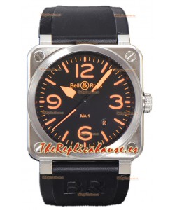 Bell and Ross BR03-92 MA-01 Edición Indicadores Naranjas Reloj Réplica Suiza