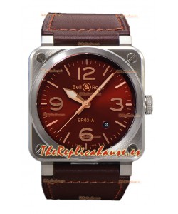 Bell and Ross BR03-A Edición Golden Heritage Acero 904L Reloj Réplica Suiza 