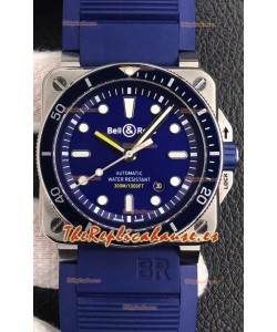Bell & Ross BR03-92 Buzo Acero Inoxidable Dial Azul Reloj Réplica Suizo a espejo 1:1