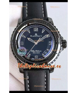 Blancpain Fifty Fathoms Automatique Revestimiento PVD Reloj Réplica Espejo 1:1 