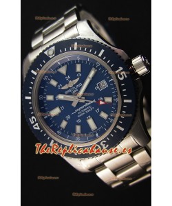 Breitling SuperOcean 44 Acero especial - Reloj Mariner Azul Réplica Suiza Con Correa de Acero