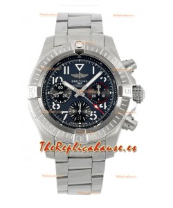 Breitling Avenger B01 Chronograph 45 Acero Inoxidable Dial Negro Reloj Réplica Suiza Espejo 1:1