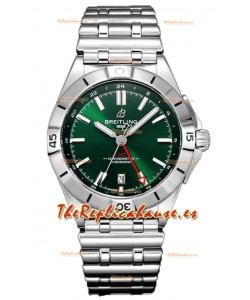 Breitling Chronomat Automatic GMT 40 Dial Verde Reloj Réplica Suiza Espejo 1:1