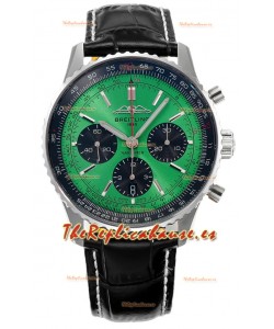 Breitling Navitimer B01 Chronograph 43 Dial Verde - Caja Acero 904L Réplica Suiza Espejo 1:1