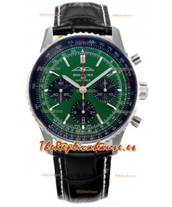 Breitling Navitimer B01 Chronograph 43 Dial Verde - Caja Acero 904L Réplica Suiza Espejo 1:1