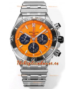 Breitling Chronomat B01 42 Edición Suiza Caja Acero 904L Dial Amarillo Pálido Reloj Réplica Espejo 1:1