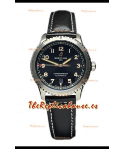Breitling Navitimer Aviator 8 Automatic 41 Dial Negro Correa Marrón Reloj Réplica Suiza Espejo 1:1