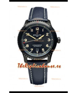 Breitling Navitimer Aviator 8 Automatic 41 Dial NegroBlue Strap Reloj Réplica Suiza Espejo 1:1