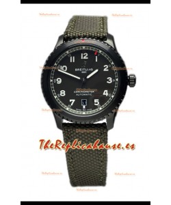 Breitling Navitimer Aviator 8 Automatic 41 Dial Negro Correa Nylon Reloj Réplica Suiza Espejo 1:1