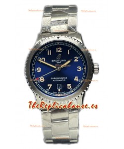 Breitling Navitimer Aviator 8 Automatic 41 Dial Azul Correa Acero Reloj Réplica Suiza Espejo 1:1