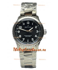 Breitling Navitimer Aviator 8 Automatic 41 Dial Negro Correa Acero Reloj Réplica Suiza Espejo 1:1