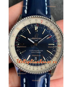 Breitling Navitimer 1 Reloj Réplica Suizo Automático en Dial Azul - Correa de Piel