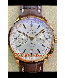 Breitling Premier B01 Cronógrafo Edición 42 Caja Oro Amarillo - Reloj Réplica Espejo 1:1