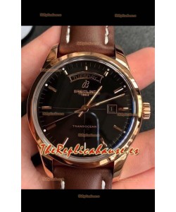 Breitling Transocean Dia y Noche Reloj Réplica Suizo en Dial Negro Edición Espejo 1:1
