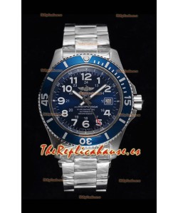 Breitling SuperOcean II 44mm 904L Caja Acero Reloj Réplica a Espejo 1:1 en Dial Azul
