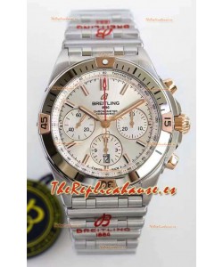 Breitling Chronomat B01 42 Edition Swiss Acero 904L Oro Rosado Dial de Acero con Detalles Reloj Réplica a Espejo 1:1