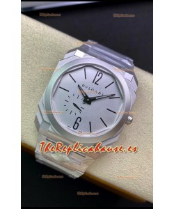 Bvlgari Octo Finissmo Edición Réplica a Espejo 1:1 Caja de Acero Inoxidable 904L Dial Blanco