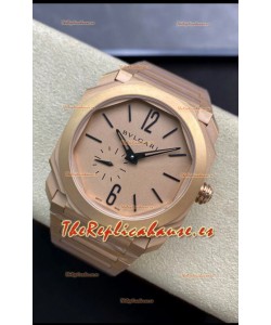 Bvlgari Octo Finissmo Edición Réplica a Espejo 1:1 Caja de Oro Rosado Arenada
