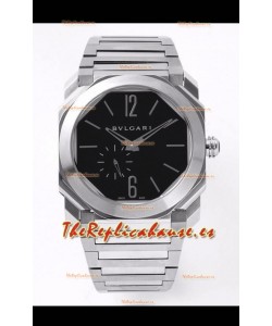Bvlgari Octo Finissmo Edición Réplica a Espejo 1:1 Caja de Acero Inoxidable 904L Dial Negro