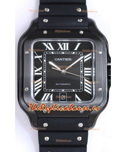 Santos De Cartier DLC Coated Casing 1:1 Mirror Swiss Replica Watch 40MM