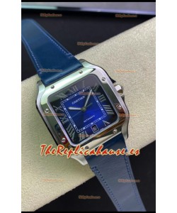 Santos De Cartier Caja de Acero Inoxidable Reloj Répilca Suizo a Espejo 1:1 Dial Azul 40MM