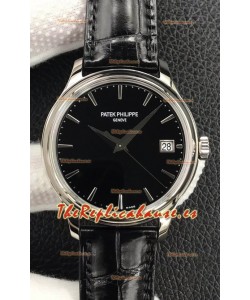 Patek Philippe Calatrava 5227G-001 Dial Negro Réplica Suizo a Espejo 1:1 Caja Acero