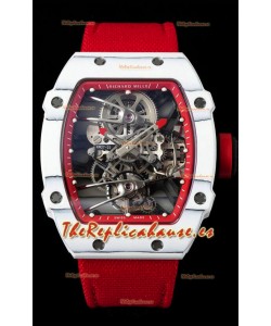 Richard Mille RM027-02 Rafael Nadal Genuino Movimiento Tourbillon Reloj Réplica a Espejo 1:1