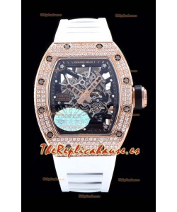 Richard Mille RM035 AMERICAS Oro Rosado 18K Reloj Réplica Correa Blanca