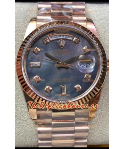 Rolex Day Date 36MM 118235 Oro Rosado Dial en Perla Reloj Réplica a Espejo 1:1