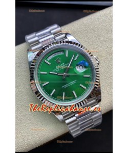 Rolex Day Date Reloj Acero Inoxidable 904L 40MM - Dial Verde Calidad a Espejo 1:1