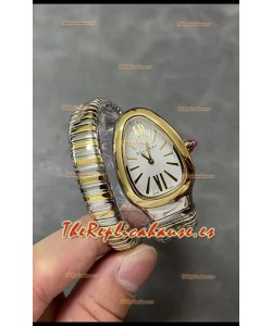 Bvlgari Edición Serpenti Reloj Caja Dos Tonos Oro Amarillo en Calidad Espejo 1:1