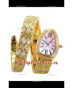 Bvlgari Edición Serpenti Edition Reloj Caja Oro Amarillo Dial MOP en Calidad Espejo 1:1