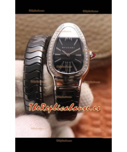 Bvlgari Edición Serpenti Reloj Réplica en Cerámica Negra Calidad a Espejo 1:1
