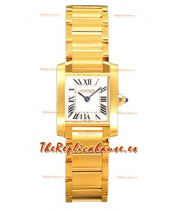 Cartier Tank Francaise Oro Amarillo Reloj Répolica de Cuarzo Suizo 25.70MM
