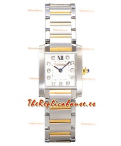 Cartier Tank Francaise Oro Amarillo Dos Tonos Reloj Réplica Cuarzo Suizo 25.70MM