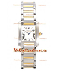 Cartier Tank Francaise Oro Amarillo Dos Tonos Reloj Réplica Cuarzo Suizo 25.70MM