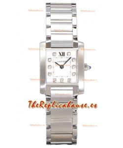 Cartier Tank Francaise Acero Inoxidable Reloj Réplica de Cuarzo Suizo 25.70MM 