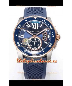 Calibre De Cartier Reloj 42MM Dial Azul Caja Acero - Reloj Réplica Espejo 1:1