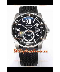 Calibre De Cartier Reloj 42MM Dial Negro Caja Acero - Reloj Réplica Espejo 1:1
