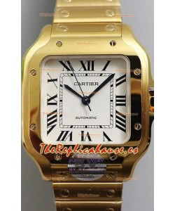 Santos De Cartier Réplica Espejo 1:1 - 36MM Oro Amarillo Reloj Movimiento Suizo