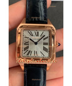Cartier Santos Dumont Reloj Réplica Suiza Espejo 1:1 Caja Oro Rosado 38MM