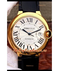 Ballon De Cartier Automático Reloj Réplica a Espejo 1:1 Oro Amarillo en Caja de Acero 904L - 42MM
